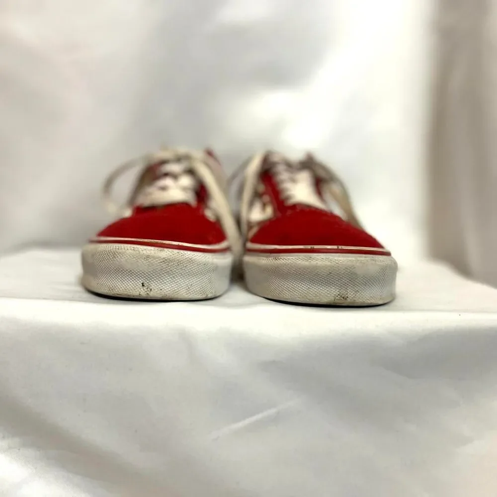 Grunge Vans Red Skateboard Trainers Men's Size 6.0 Women Size 7.50